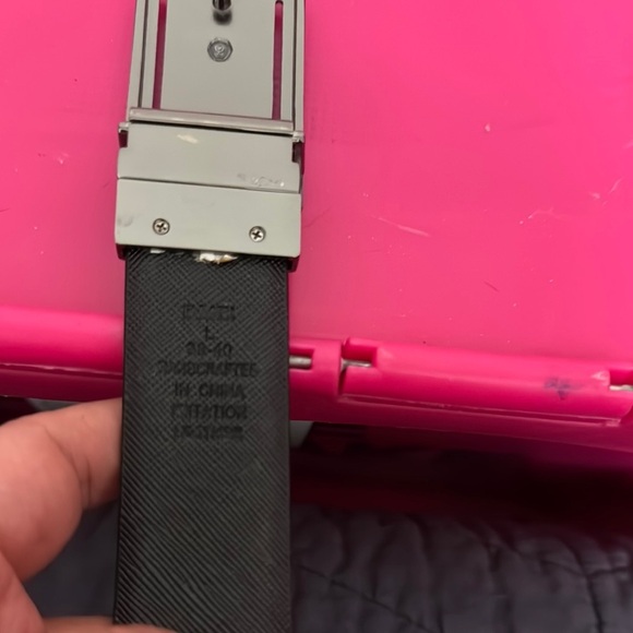 Kenneth Cole Reaction Black Faux Leather Belt - Picture 2 of 5